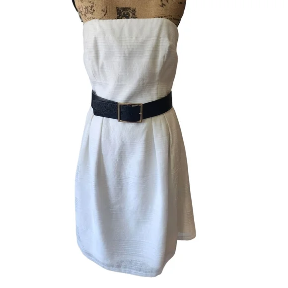 WHBM White Strapless A-line Dress - 8 - Picture 10 of 10